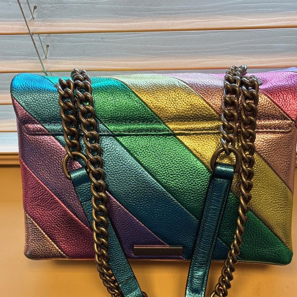 Kurt Geiger Leather Multicolor Striped Women's Bag - Picture 2 of 9